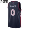 Camiseta Niños NBA Philadelphia 76ers Tyrese Maxey 2023-24 Nike City Edition Navy Swingman
